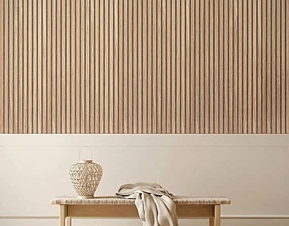 Akustik ahşap çıtalı keçe paneller