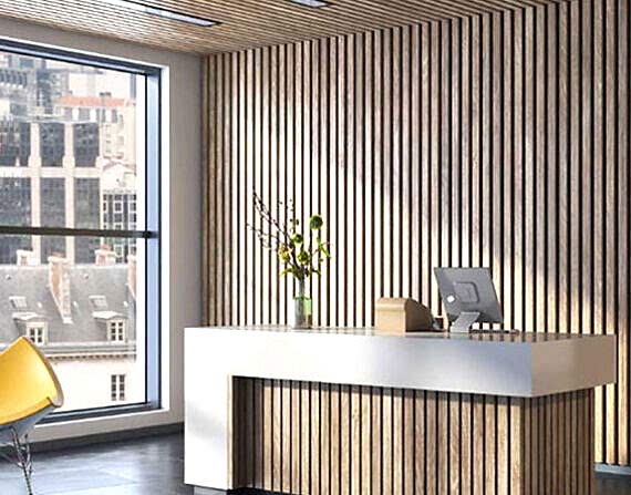 Akustik ahşap çıtalı keçe paneller