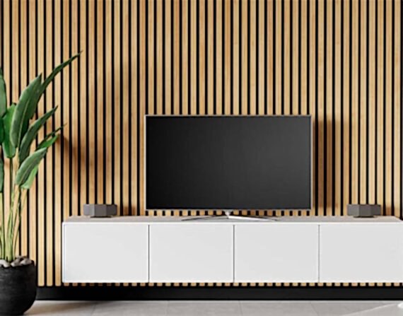 Akustik ahşap çıtalı keçe paneller