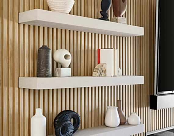 Akustik ahşap çıtalı keçe paneller