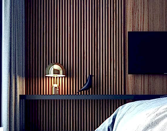 Akustik ahşap çıtalı keçe paneller