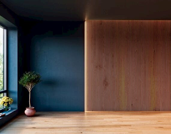 Akustik ahşap çıtalı keçe paneller